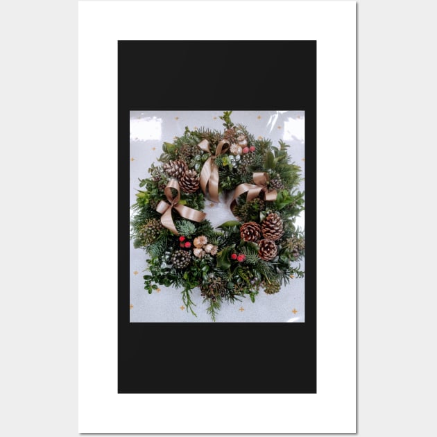 Christmas wreath Wall Art by TreacleDesigns